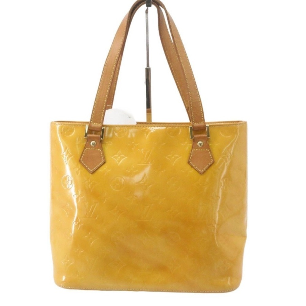 Louis Vuitton Monogram Vernis Yellow Houston Tote COA